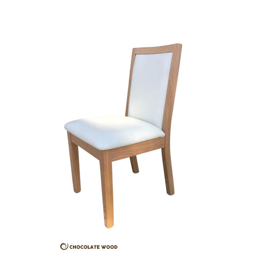 GEMMA SOLID TASSIE OAK DINING CHAIR IN CLEAR LACQUER - MyChocolateWood