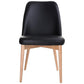 GLADIS TOP GRAIN LEATHER DINING CHAIR IN BLACK - MyChocolateWood