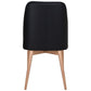 GLADIS TOP GRAIN LEATHER DINING CHAIR IN BLACK - MyChocolateWood