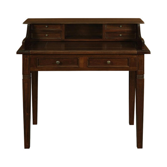 GLASMERE SOLID MAHOGANY TIMBER SECRETARY DESK WITH 6 DRAWERS - MAHOGANY - MyChocolateWood
