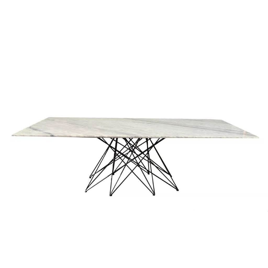 GLENDA MARBLE COFFEE TABLE IN WHITE - MyChocolateWood