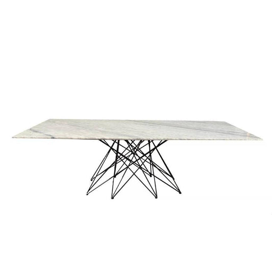 GLENDA MARBLE COFFEE TABLE IN WHITE - MyChocolateWood