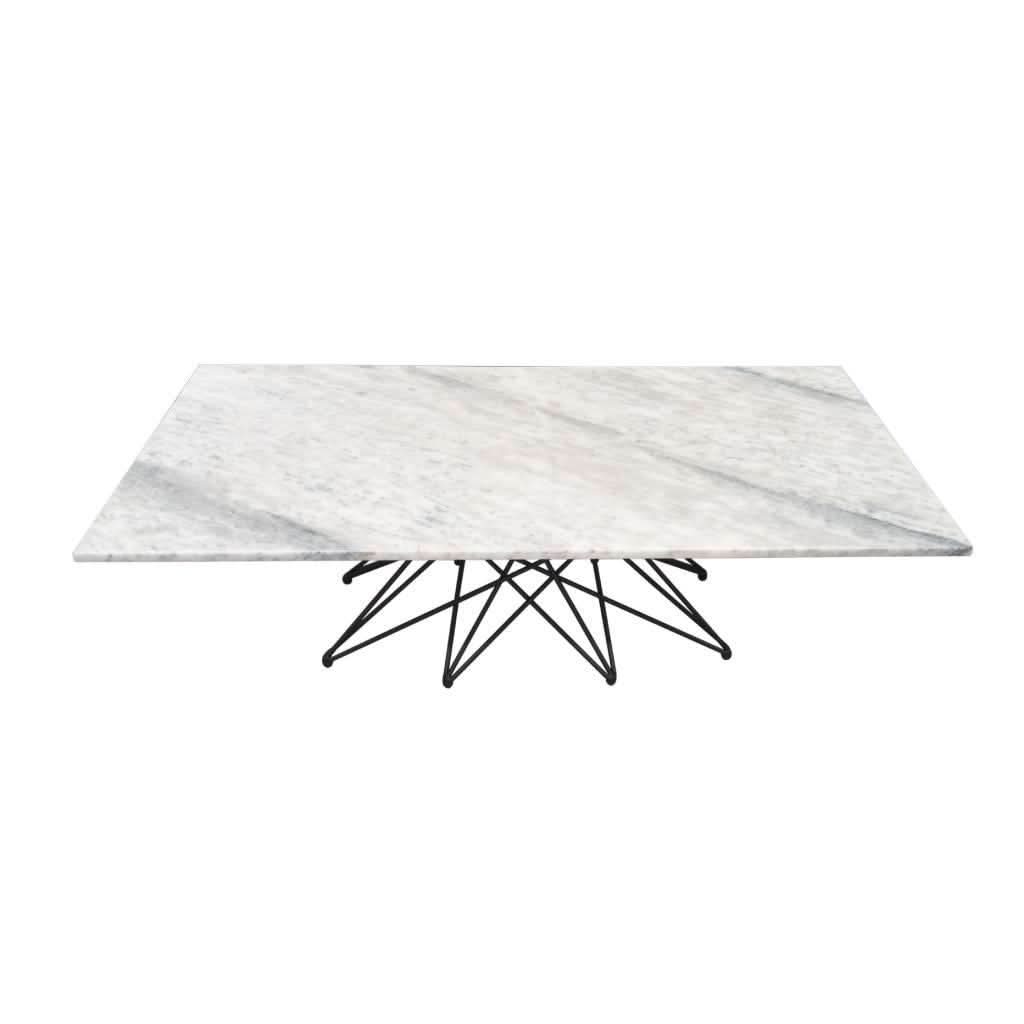 GLENDA MARBLE COFFEE TABLE IN WHITE - MyChocolateWood