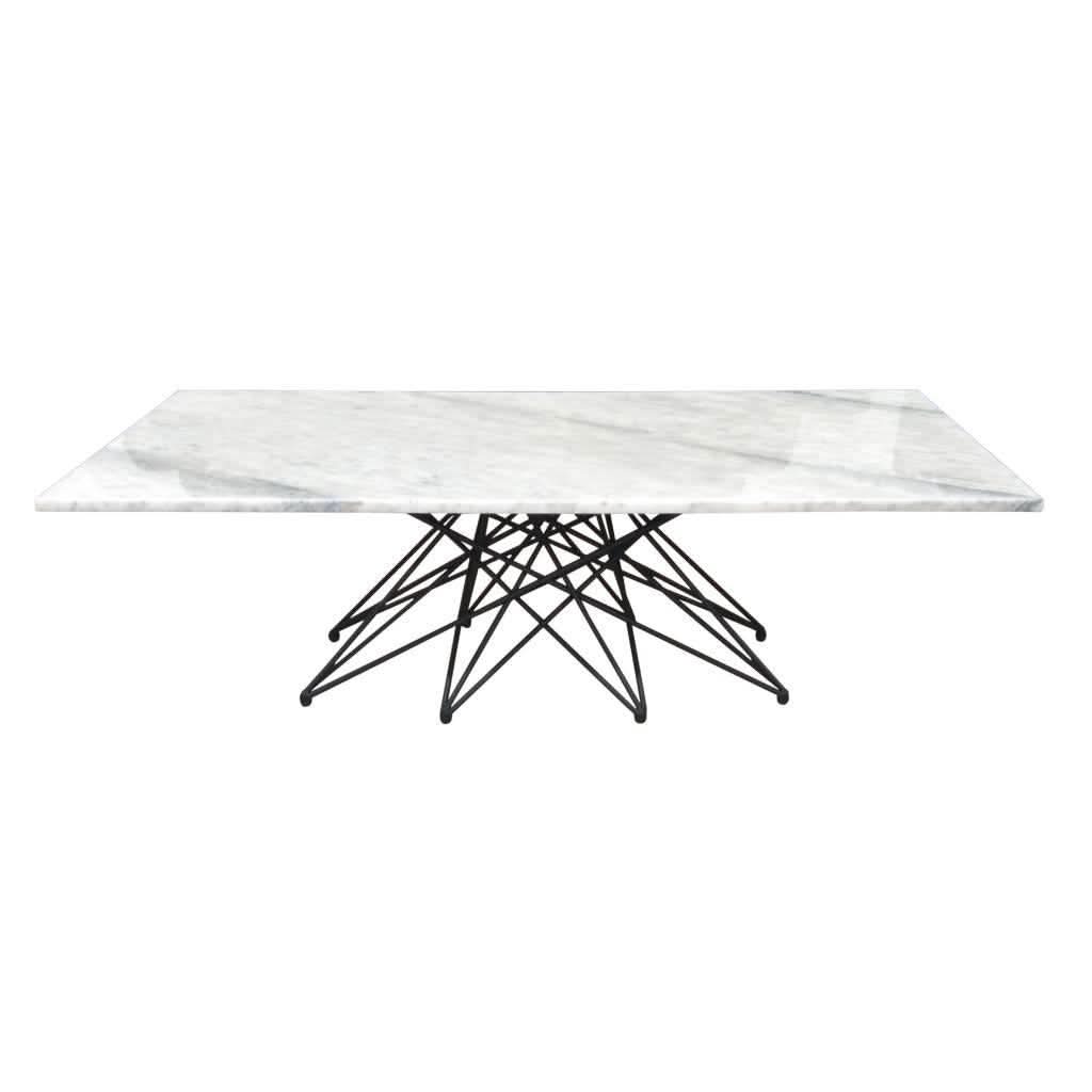 GLENDA MARBLE COFFEE TABLE IN WHITE - MyChocolateWood