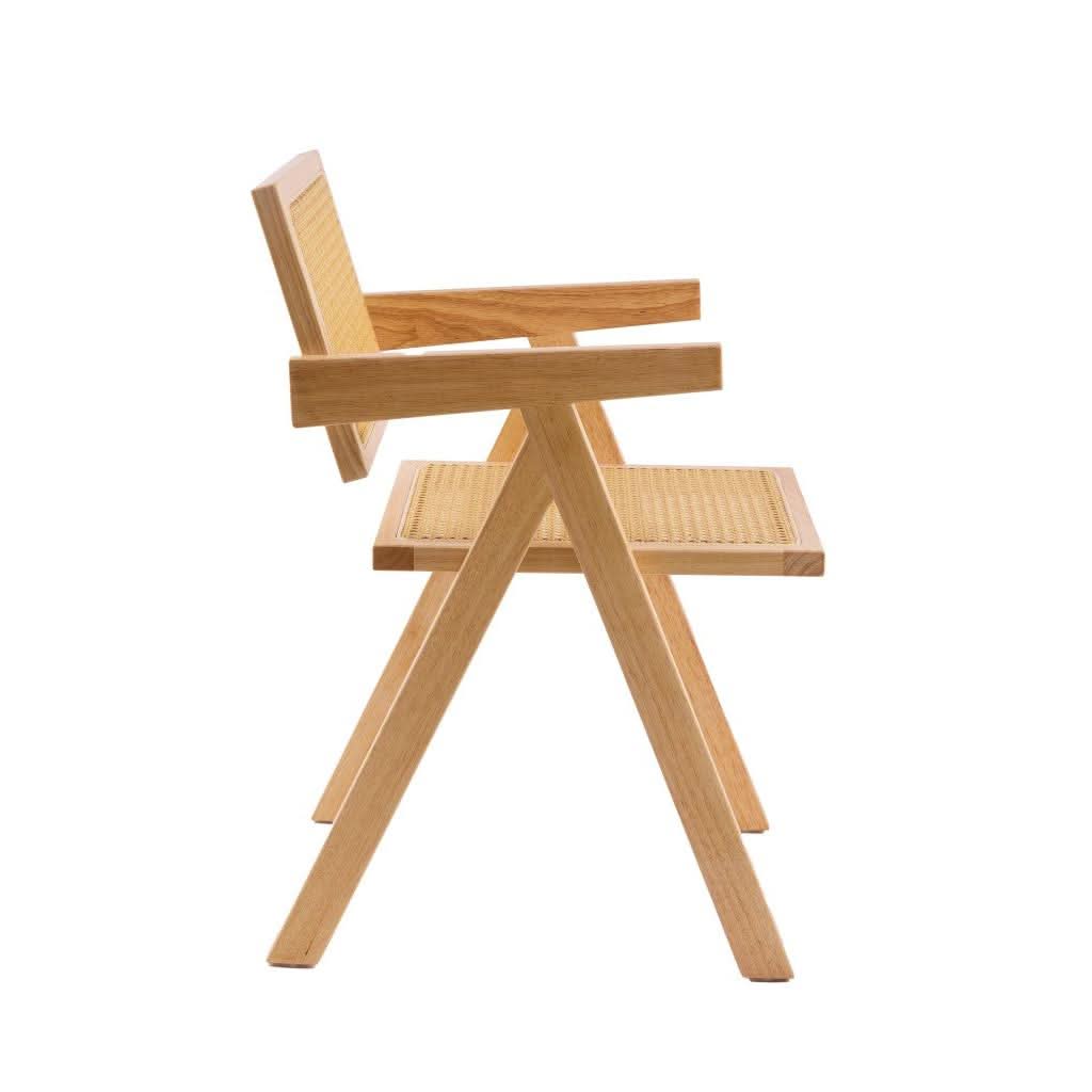 GLENDA TIMBER/ RATTAN CHAIR HAMPTON LOUNGE CHAIR IN NATURAL - MyChocolateWood