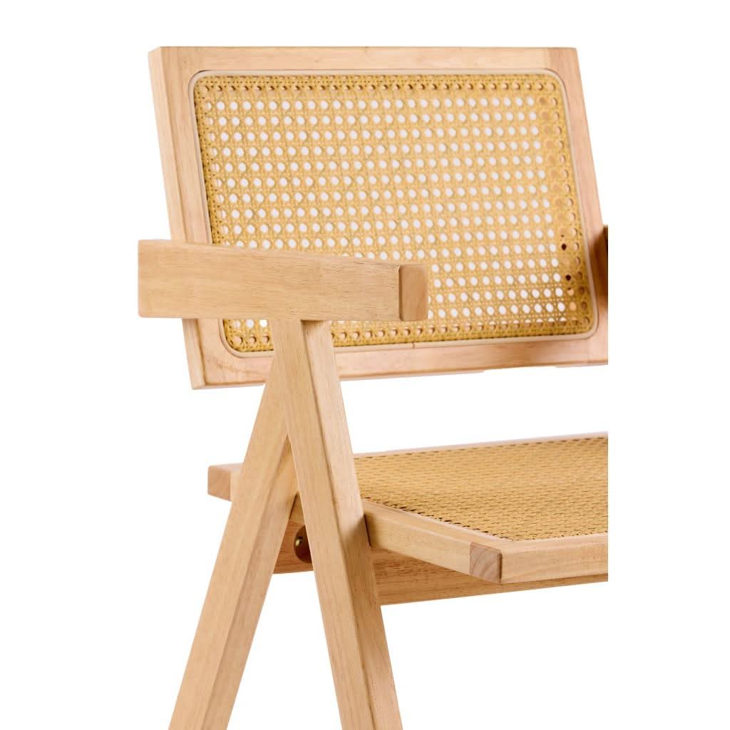 GLENDA TIMBER/ RATTAN CHAIR HAMPTON LOUNGE CHAIR IN NATURAL - MyChocolateWood