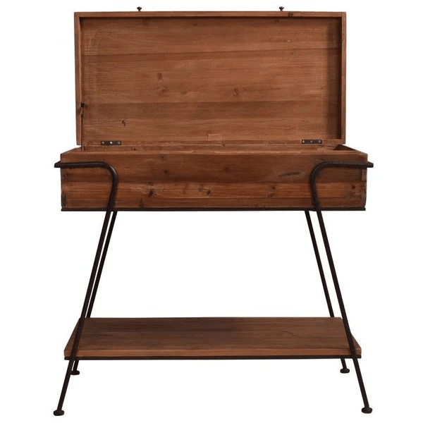 GLENMORE RECYCLED TIMBER CONSOLE TABLE/HALL TABLE WITH STORAGE - MyChocolateWood