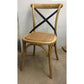 GLENWOOD ELM TIMBER METAL CROSS BACK CHAIR NATURAL - MyChocolateWood