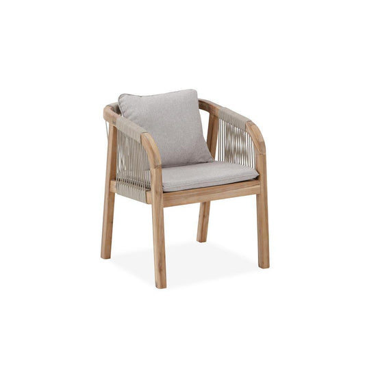 GLOSTER ACACIA WOOD & ROPE 7 - PIECE DINING SUITE - MyChocolateWood