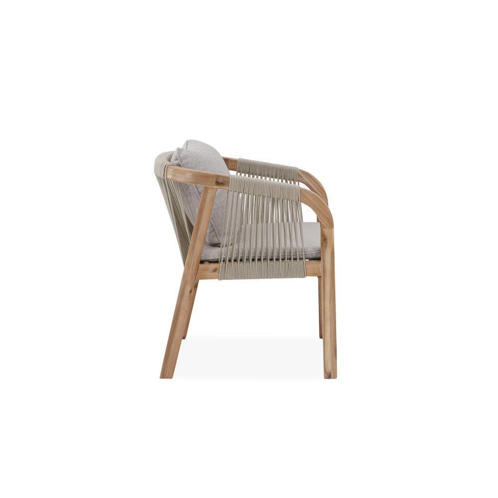 GLOSTER ACACIA WOOD & ROPE 7 - PIECE DINING SUITE - MyChocolateWood