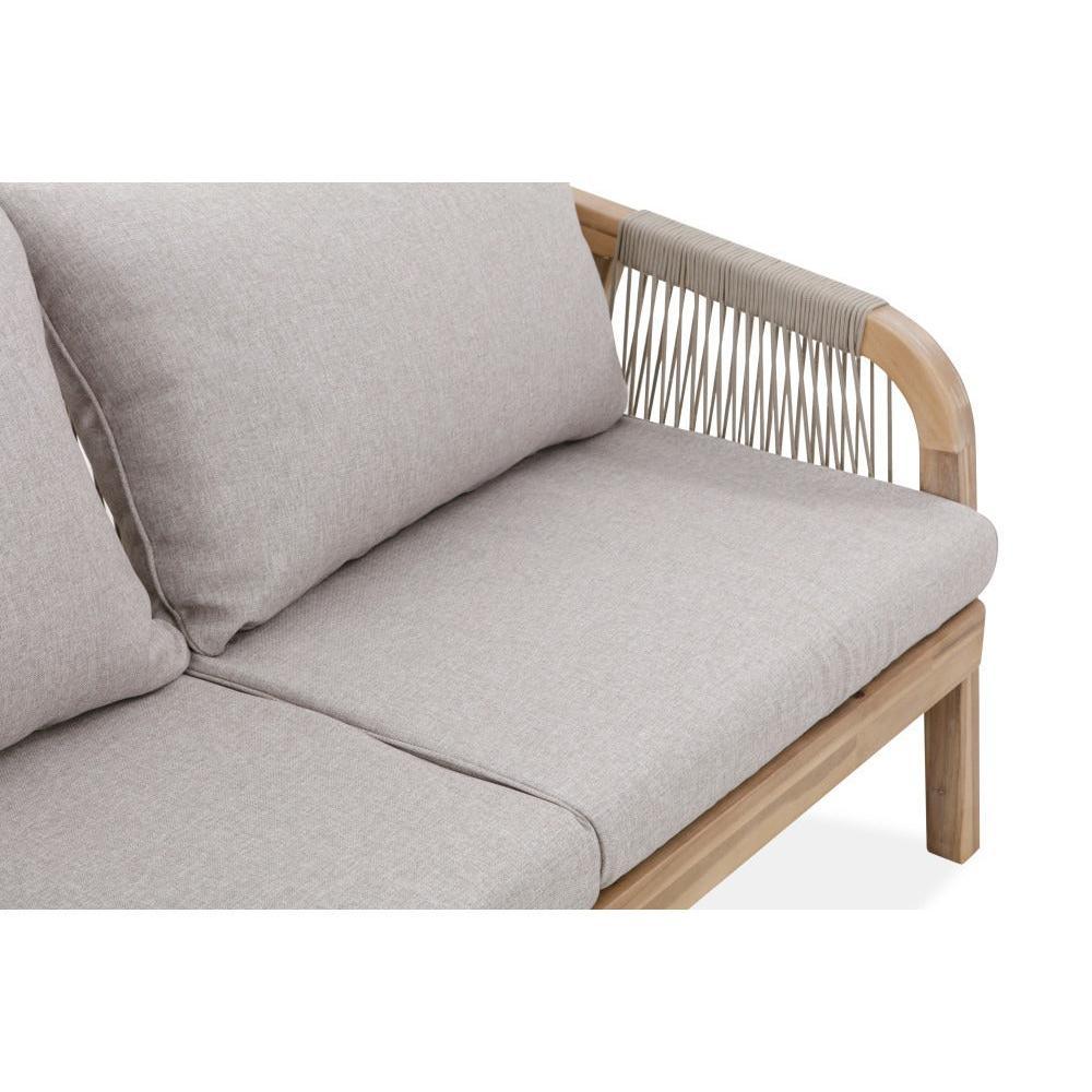 GLOSTER ACACIA WOOD & ROPE LARGE 4 - PIECE OUTDOORS SETTING - MyChocolateWood