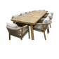 GLOSTER SOLID ACACIA WOOD & ROPE 9-PIECE DINING SUITE - MyChocolateWood