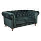 GOTCHA 2-SEATER CHESTERFIELD SOFA IN GREEN VELVET - MyChocolateWood