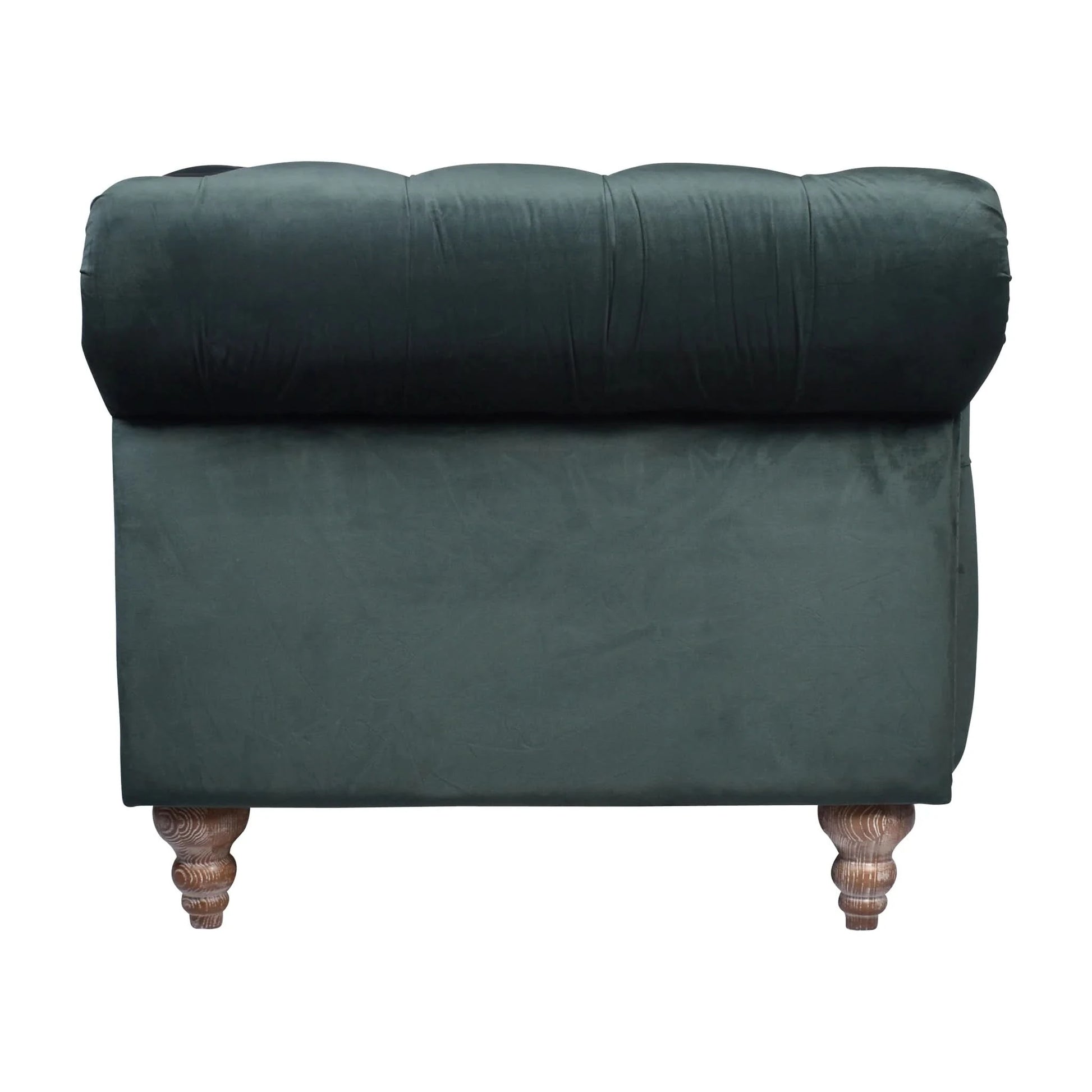 GOTCHA 2-SEATER CHESTERFIELD SOFA IN GREEN VELVET - MyChocolateWood