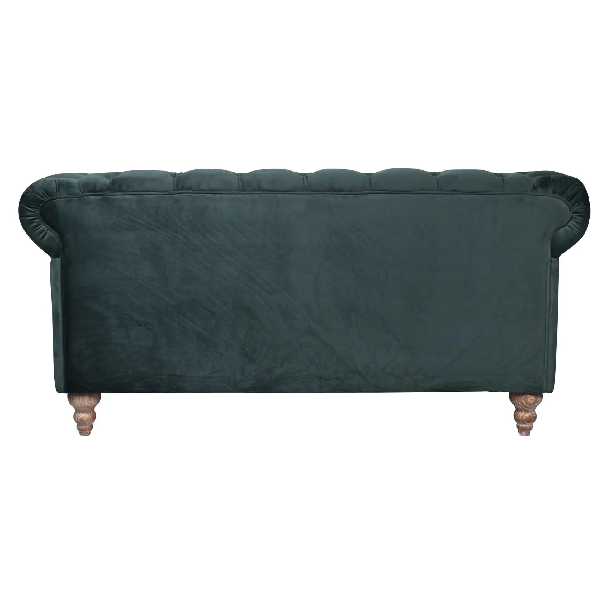 GOTCHA 2-SEATER CHESTERFIELD SOFA IN GREEN VELVET - MyChocolateWood