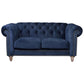 GOTCHA 2-SEATER CHESTERFIELD SOFA IN NAVY VELVET - MyChocolateWood