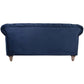 GOTCHA 2-SEATER CHESTERFIELD SOFA IN NAVY VELVET - MyChocolateWood