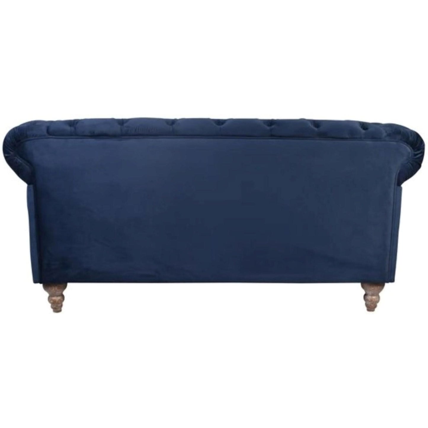 GOTCHA 2-SEATER CHESTERFIELD SOFA IN NAVY VELVET - MyChocolateWood