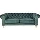 GOTCHA 3-SEATER CHESTERFIELD SOFA IN GREEN VELVET - MyChocolateWood