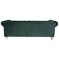 GOTCHA 3-SEATER CHESTERFIELD SOFA IN GREEN VELVET - MyChocolateWood