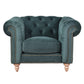GOTCHA CHESTERFIELD ARMCHAIR IN GREEN VELVET - MyChocolateWood