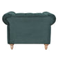GOTCHA CHESTERFIELD ARMCHAIR IN GREEN VELVET - MyChocolateWood
