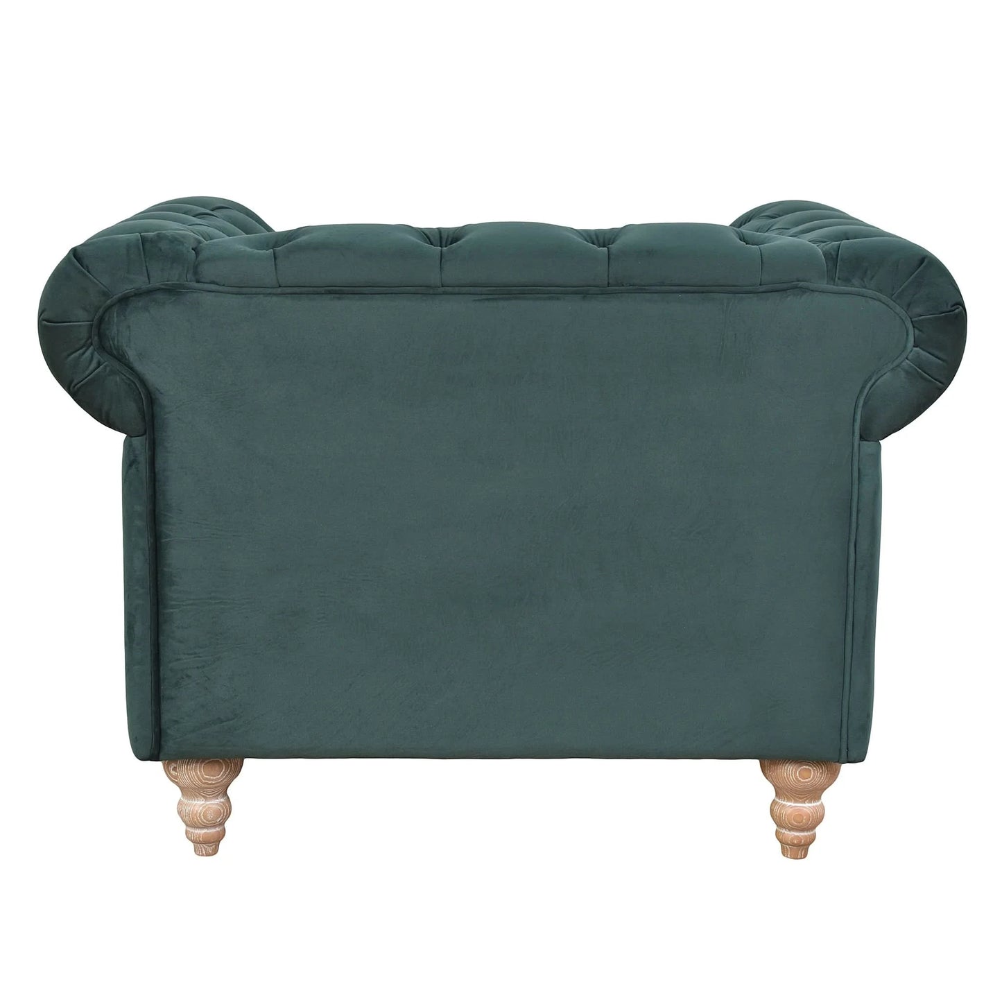 GOTCHA CHESTERFIELD ARMCHAIR IN GREEN VELVET - MyChocolateWood