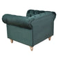 GOTCHA CHESTERFIELD ARMCHAIR IN GREEN VELVET - MyChocolateWood