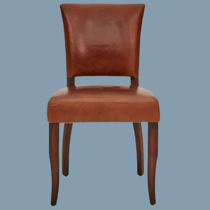 GRANADA VINTAGE LEATHER DINING CHAIR - MyChocolateWood