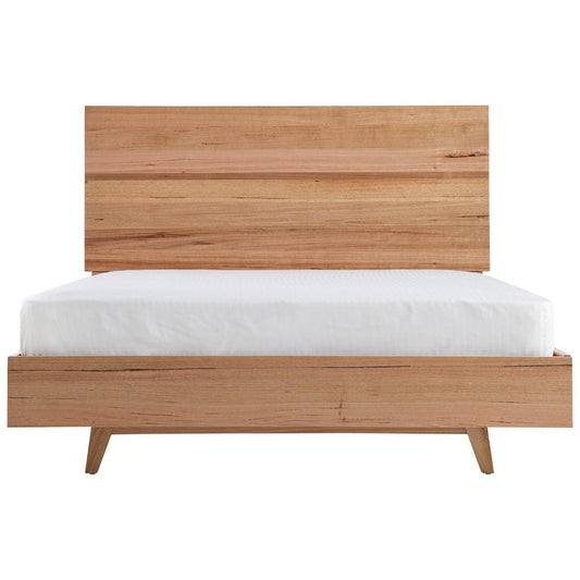 GRANVILLE SOLID TASSIE OAK QUEEN SIZE BED SATIN (SEMI GLOSS) - MyChocolateWood