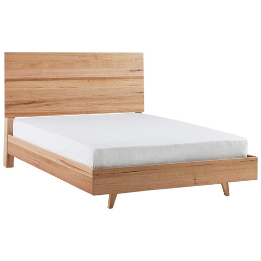 GRANVILLE SOLID TASSIE OAK QUEEN SIZE BED SATIN (SEMI GLOSS) - MyChocolateWood