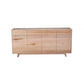 GRANVILLE TASSIE OAK BUFFET/SIDEBOARD 4 DOORS & 1 HIDDEN DRAWER NATURAL - MyChocolateWood