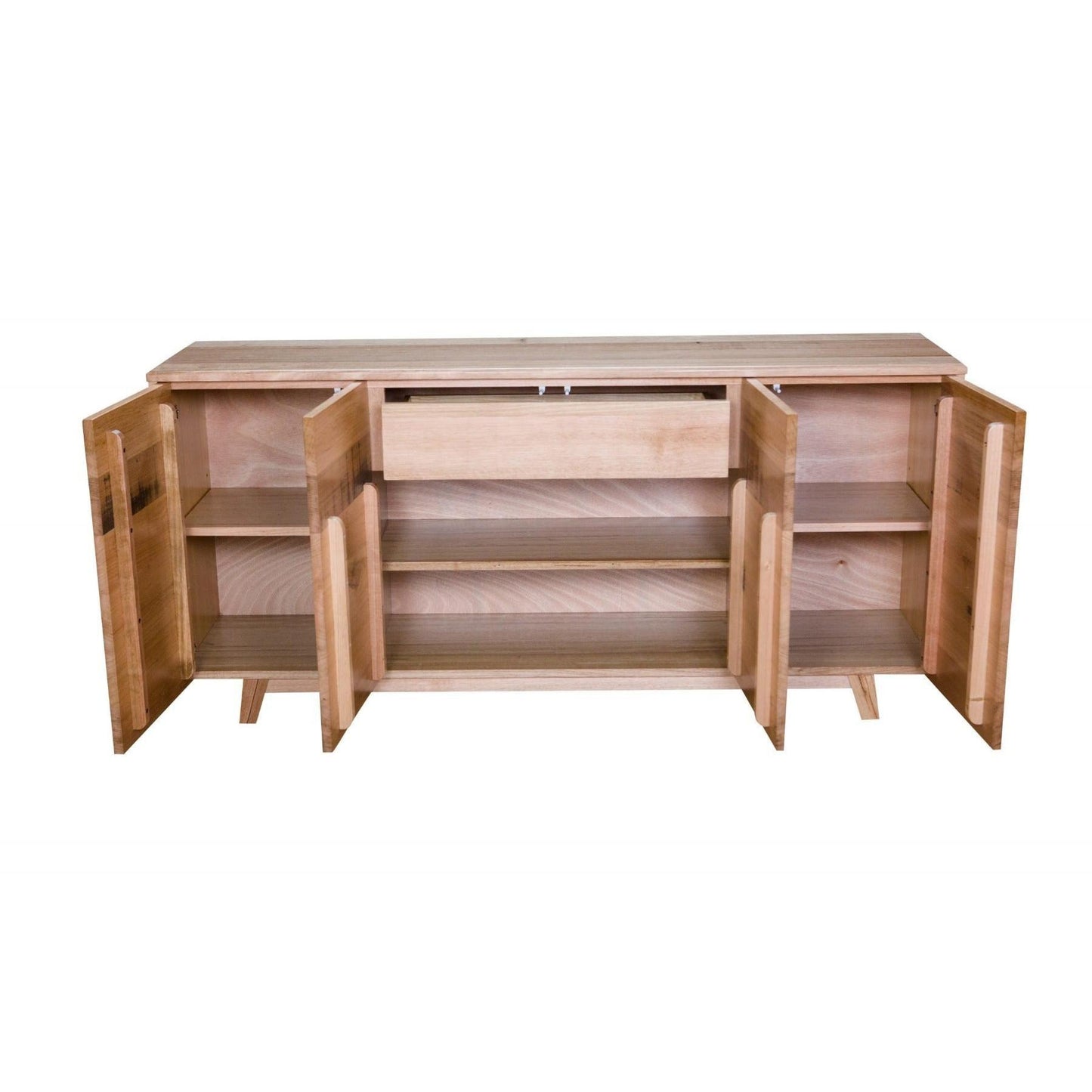 GRANVILLE TASSIE OAK BUFFET/SIDEBOARD 4 DOORS & 1 HIDDEN DRAWER NATURAL - MyChocolateWood