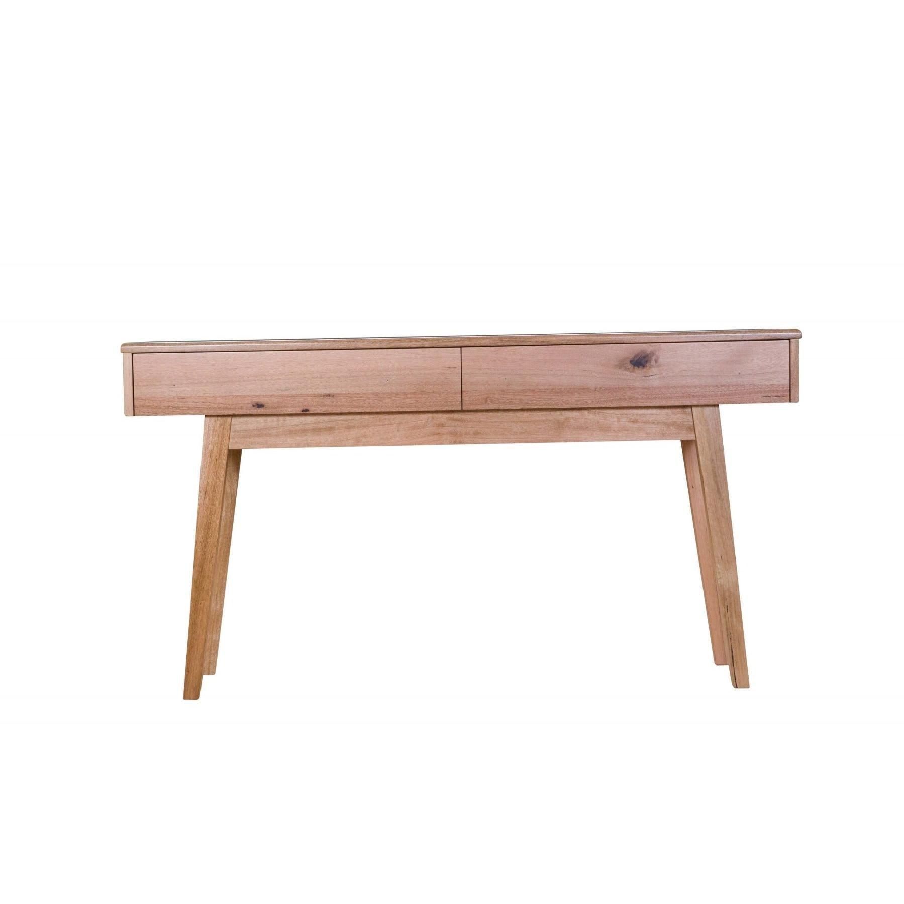 GRANVILLE TASSIE OAK CONSOLE TABLE/HALL TABLE WITH 2 DRAWERS - MyChocolateWood