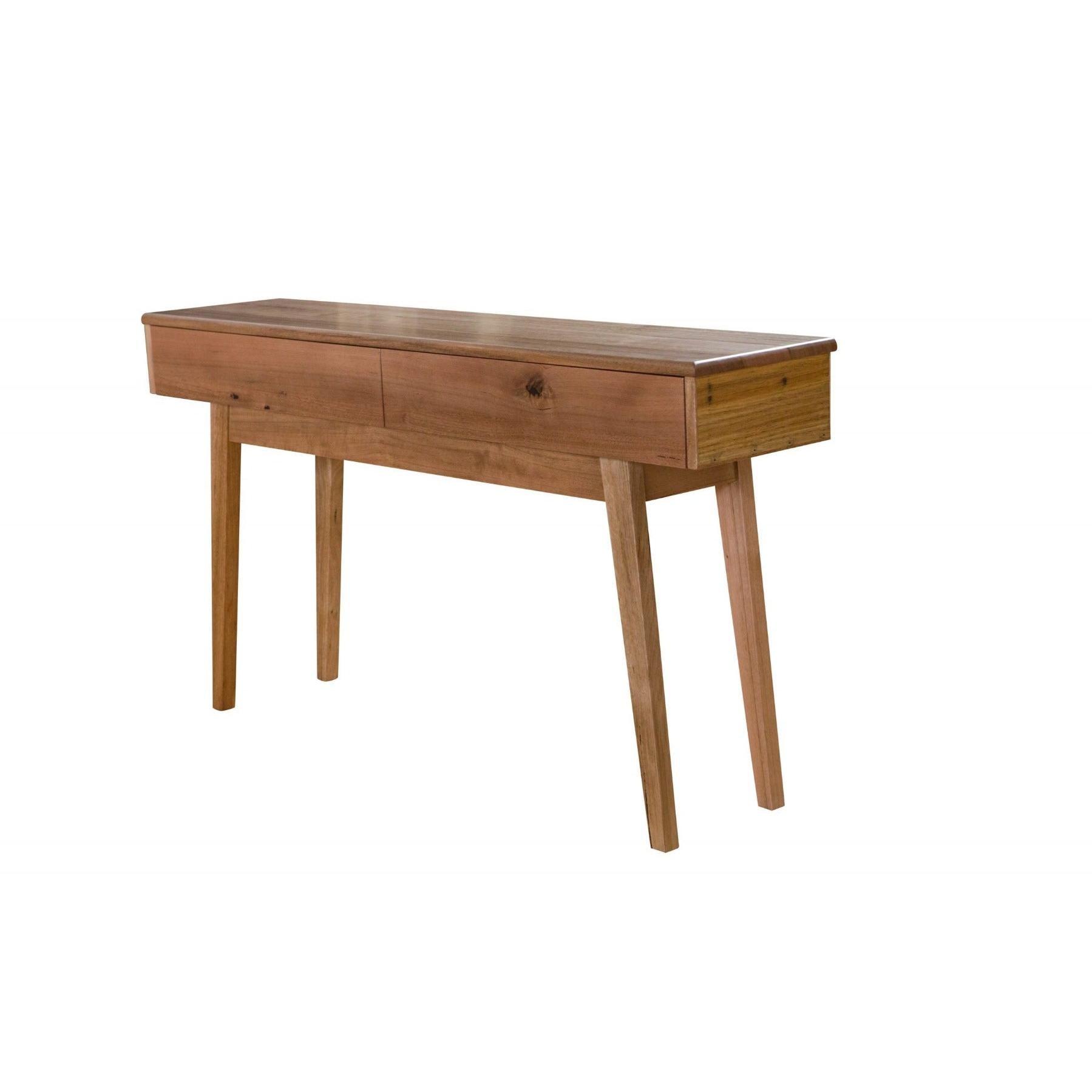 GRANVILLE TASSIE OAK CONSOLE TABLE/HALL TABLE WITH 2 DRAWERS - MyChocolateWood