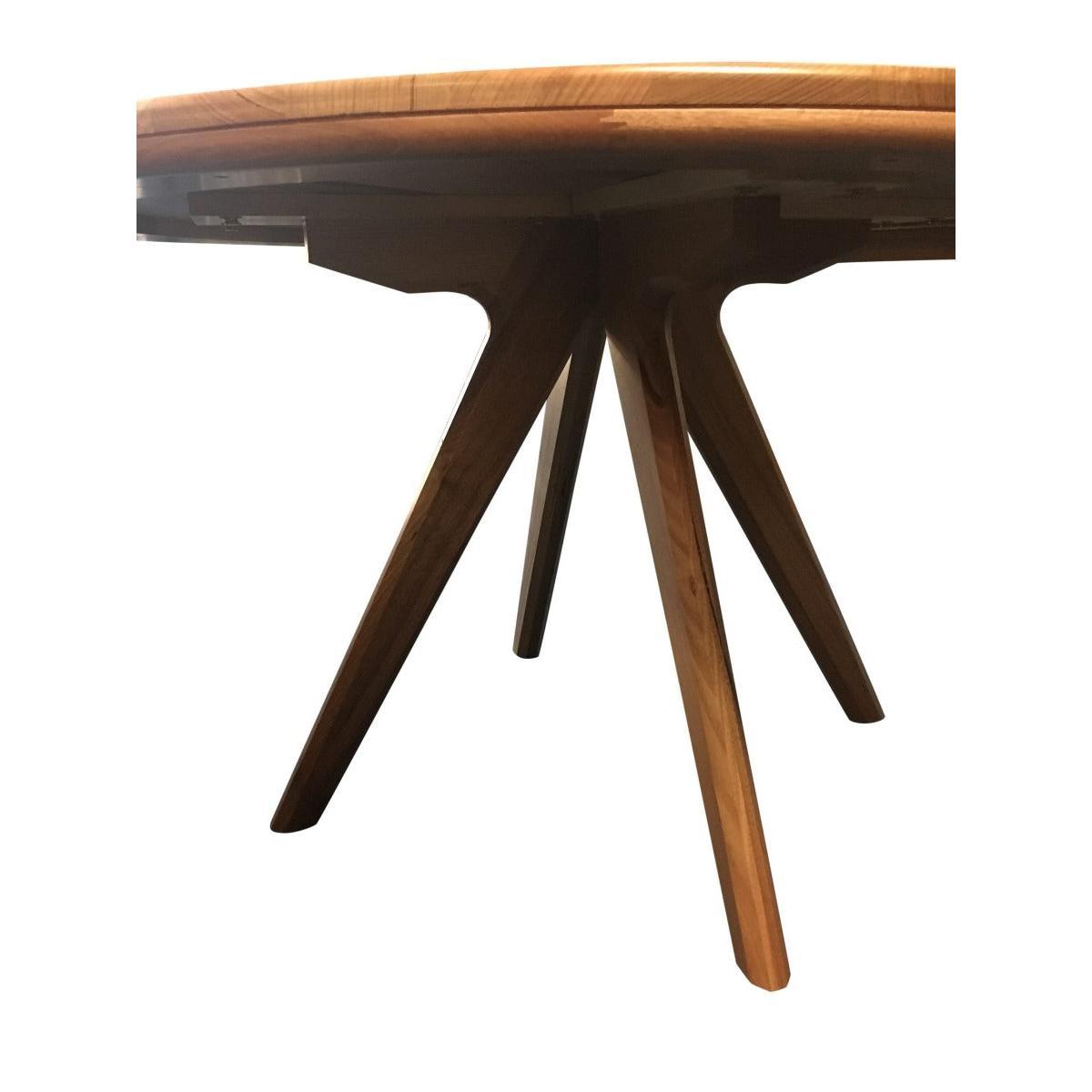 GRANVILLE TASSIE OAK ROUND DINING TABLE 130CM DIAMETER - MyChocolateWood