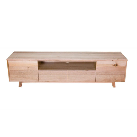 GRANVILLE TASSIE OAK TV UNIT 194CM WITH 2 DOORS & 2 DRAWERS - MyChocolateWood