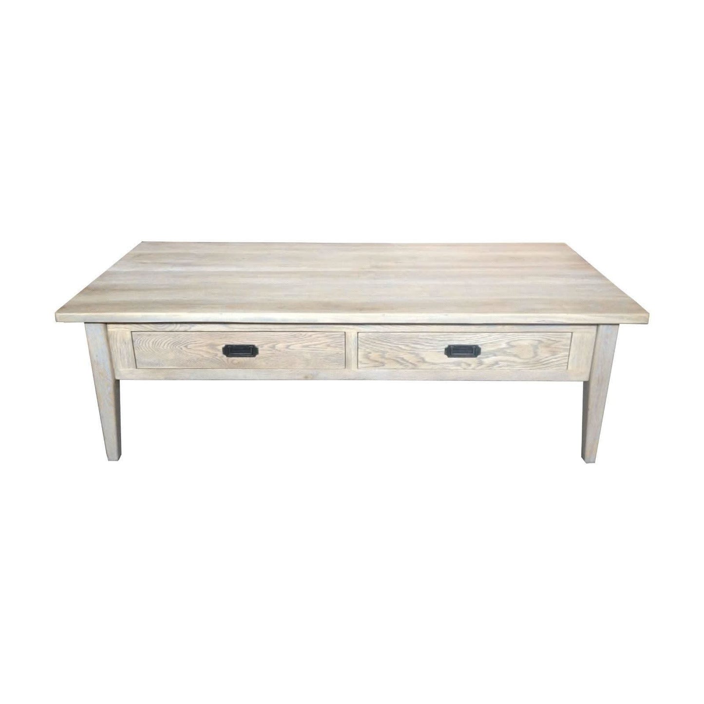 HAMPTON GREYWASHED OAK COFFEE TABLE 140CM - MyChocolateWood