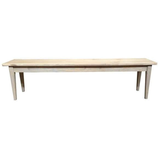 HAMPTON GREYWASHED OAK DINING BENCH 180CM - MyChocolateWood