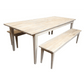 HAMPTON GREYWASHED OAK DINING TABLE 150CM - MyChocolateWood