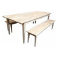 HAMPTON GREYWASHED OAK DINING TABLE 180CM - MyChocolateWood