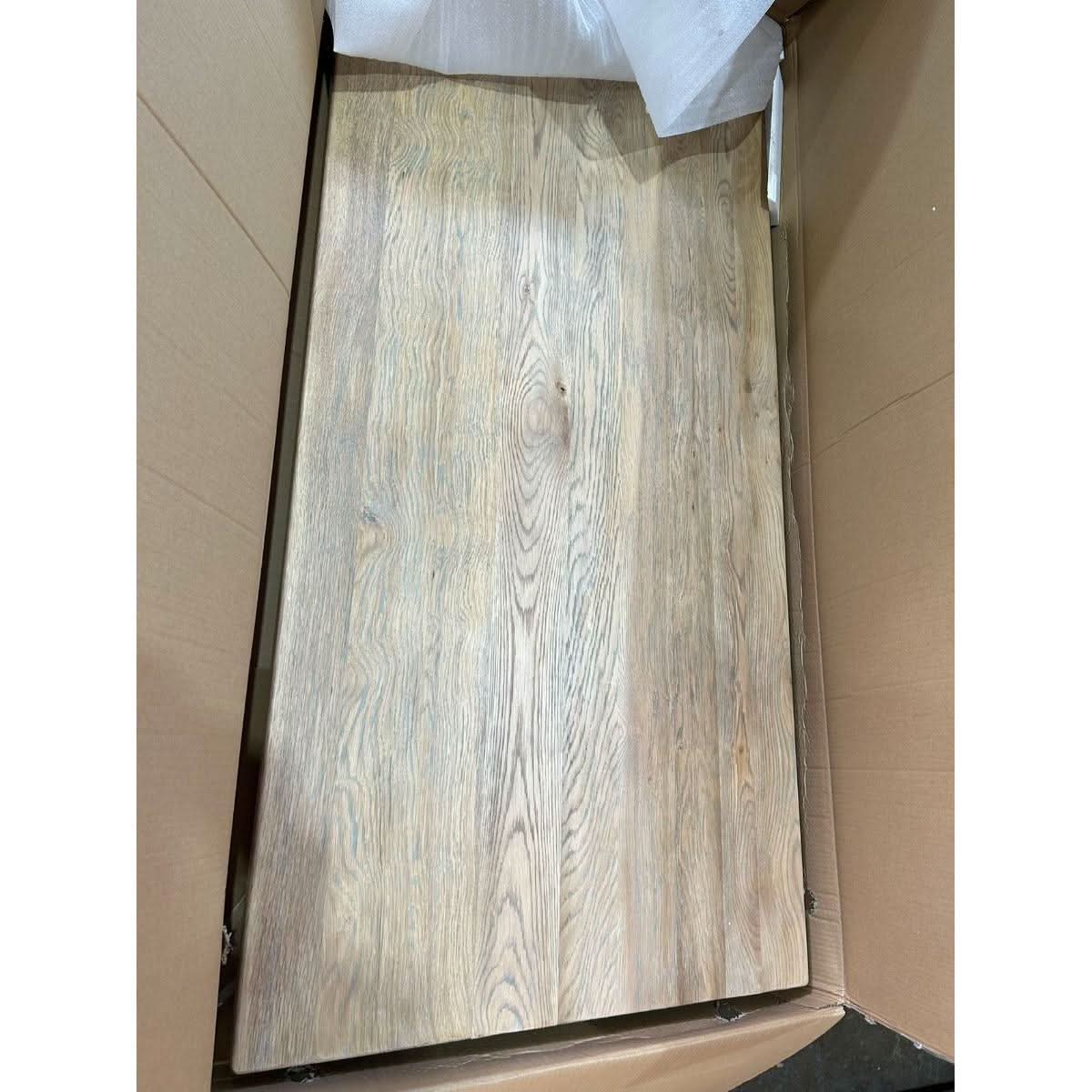 HAMPTON GREYWASHED OAK DINING TABLE 220CM - MyChocolateWood