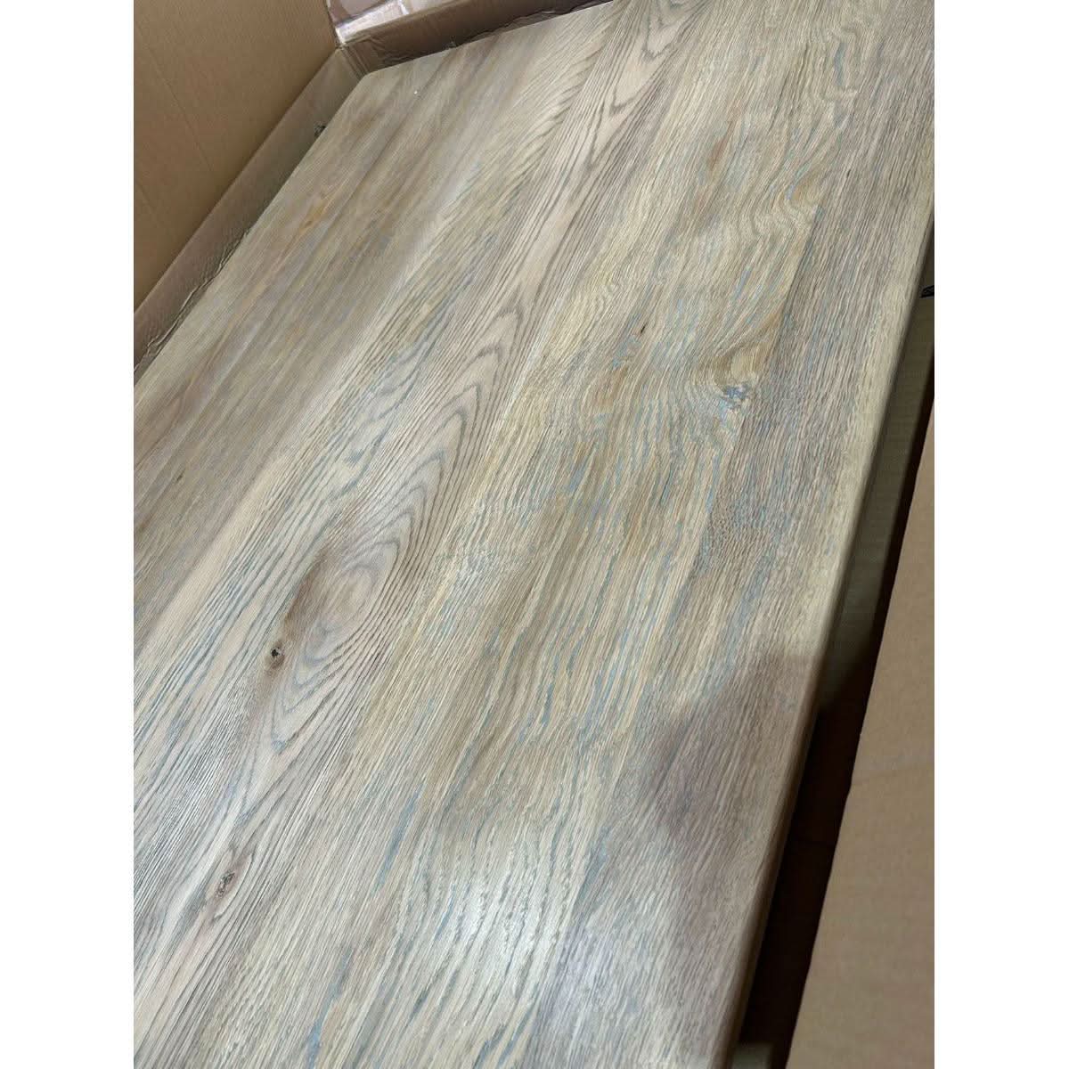 HAMPTON GREYWASHED OAK DINING TABLE 220CM - MyChocolateWood