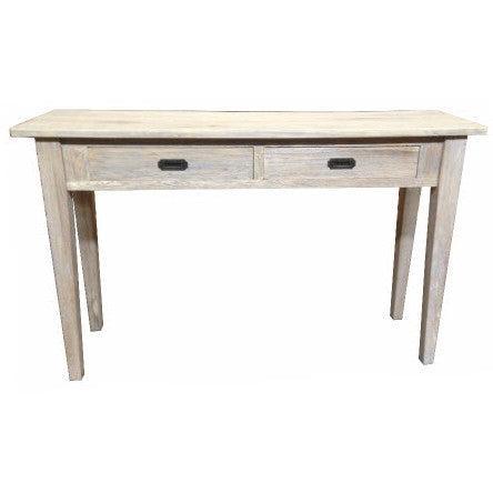 HAMPTON GREYWASHED OAK HALL TABLECONSOLE 140CM - MyChocolateWood