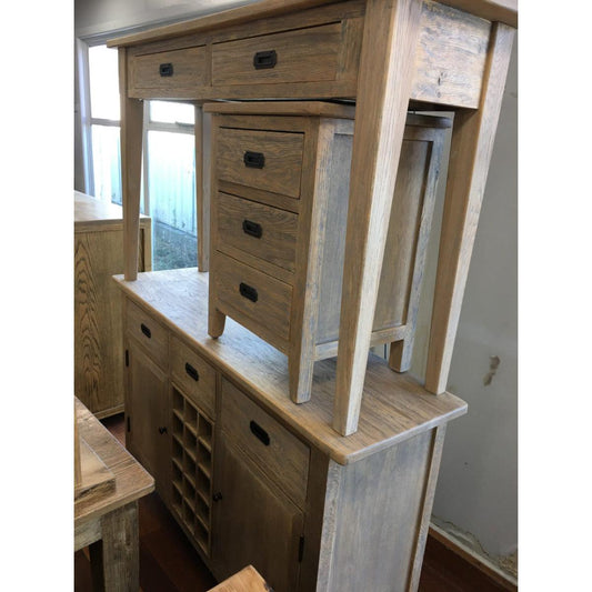 HAMPTON GREYWASHED OAK HALL TABLECONSOLE 140CM - MyChocolateWood