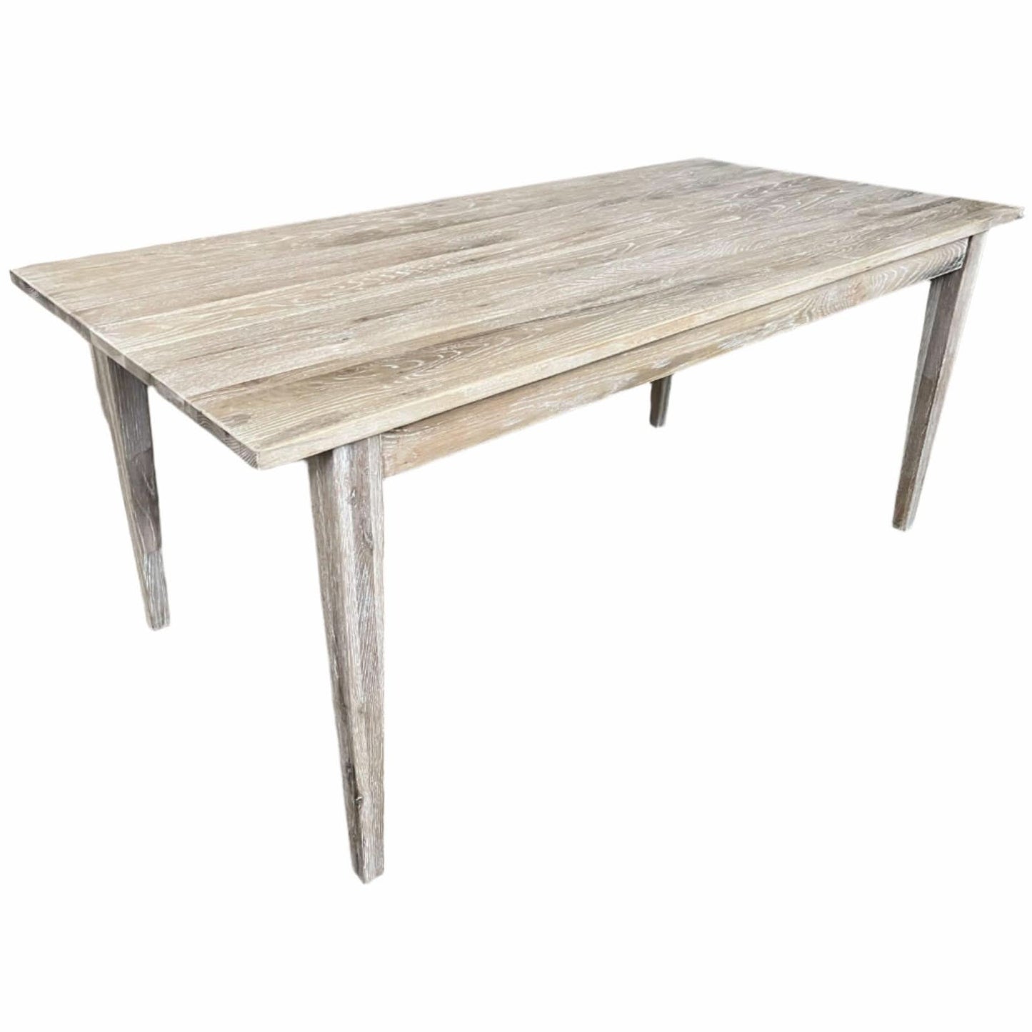 HAMPTONS STYLE DINING TABLE IN WHITEWASHED OAK 150CM - MyChocolateWood