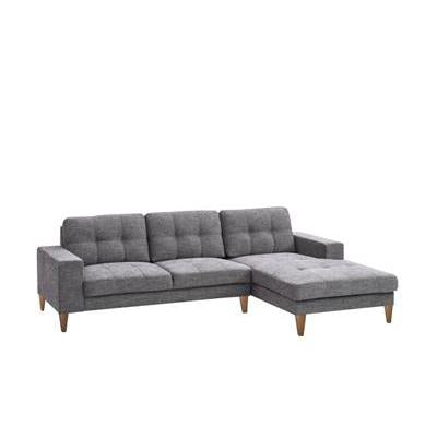 HARDIN FABRIC 2-SEATER SOFA LOUNGE WITH RHF CHAISE GREY - MyChocolateWood