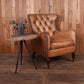 HAREWOOD VINTAGE LEATHER ARMCHAIR IN TOFFEE - MyChocolateWood