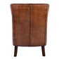 HAREWOOD VINTAGE LEATHER ARMCHAIR IN TOFFEE - MyChocolateWood