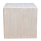 HAROUN RECLAIMED ELM SQUARE SIDE TABLE LAMP TABLE WHITE WITH DARK GRAINS - MyChocolateWood